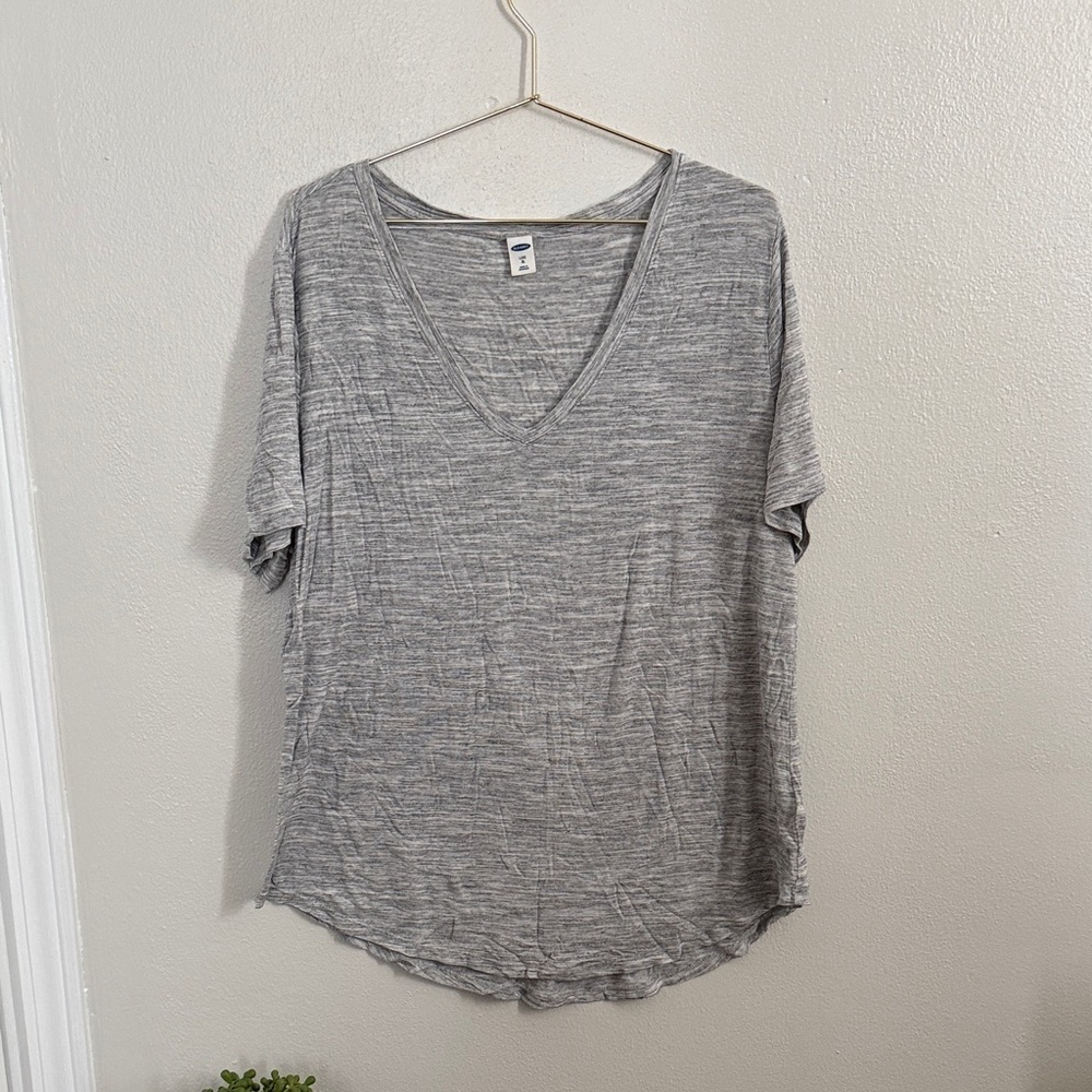 Old Navy Heather Gray V-Neck Tee